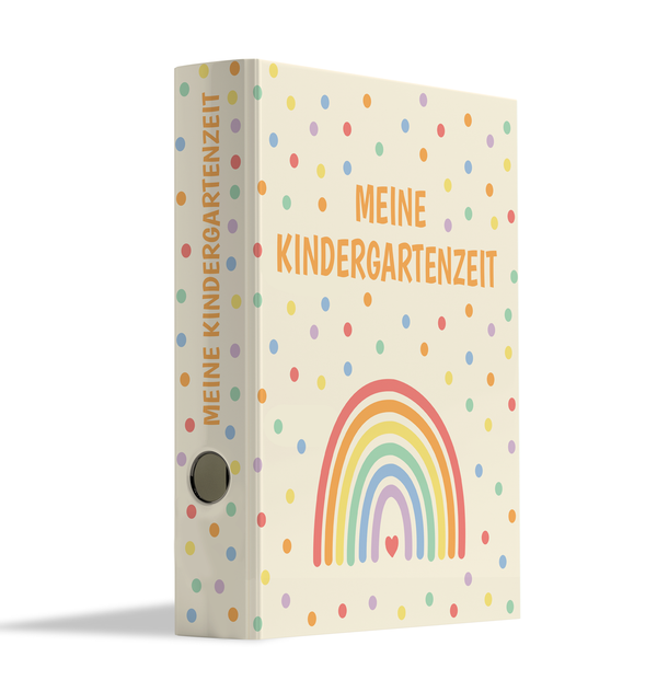 Kinderordner mit buntem  Regenbogen Motiv