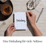 Friendly Fox 12 Einladung mit Umschlag, Einladungskarten Kindergeburtstag 'Dreiecke', Geburtstagseinladung