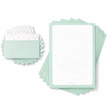Friendly Fox Briefpapier Set "Dreiecke", DIN A4 Briefpapier mit Linien, 20 Blatt inkl. 20 Umschläge, einseitig bedruckt