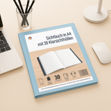 Friendly Fox Sichtbuch A4 mit Klarsichthüllen, Präsentationsmappe mit 30 Klarsichtfolien für 60 Sichten, Urkunden- oder Zeugnismappe