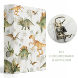 Friendly Fox Ordner A4 bunt, Aktenordner Kinder Ringordner, Ordner A4 bunt mit Hebelmechanik, Niederhalter und Griffloch für Jungen und Mädchen