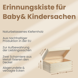 Personalisierte Erinnerungskiste Baby, Holzkiste 30x20x14cm als Erinnerungsbox für Kinder, Babygeschenk, Hase