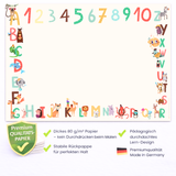 Friendly Fox ABC Schreibtischunterlage Papier, Kinder Schreibtischunterlage, 25 Blatt Block zum Malen und Schreiben - versch. Größen