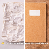 Friendly Fox 10 Heftumschläge aus Kraftpapier für Kinder, A4 Hefthüllen, Heftschoner mit Etikett, Buchumschläge