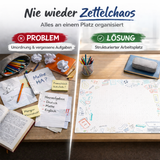 Friendly Fox Back to School Schreibtischunterlage Papier DIN A2 Notizblock aus Papier zum Abreißen, Mal- und Schreibunterlage Kinder