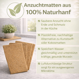Friendly Fox Microgreens Anzuchtschale aus Edelstahl, 2er Set mit Hanfmatten, Keimschalen für Sprossen und Microgreens, Plastikfrei, 31x21 cm