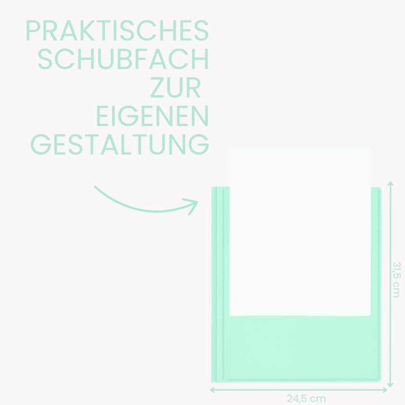 Friendly Fox Sichtbuch A4 mit Klarsichthüllen, Präsentationsmappe mit 30 Klarsichtfolien für 60 Sichten, Urkunden- oder Zeugnismappe