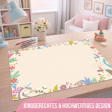 Friendly Fox Einhorn Schreibtischunterlage Papier DIN A2 Schreibtischunterlage Kinder, 25 Blatt Block zum Malen Schreiben