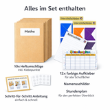 Friendly Fox 10 Heftumschläge aus Kraftpapier für Kinder, A4 Hefthüllen, Heftschoner mit Etikett, Buchumschläge