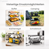 3 stöckiges Abkühlgitter, Kuchengitter Auskühlgitter rechteckig 44 x 28 cm, Kühlgitter für Gebäck, Kekse und Muffins, Küche Backen Zubehör platzsparend faltbar