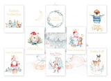 Friendly Fox Weihnachtskarten Set, 24 Weihnachtskarten, A6 Karte Weihnachten, Weihnachtspost, Grußkarten Weihnachten Postkarten