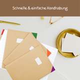 Friendly Fox Papier Heftumschlag A4, 10 Stück Hefthüllen A4 aus Kraftpapier, DIY Heftschoner mit Aufklebern