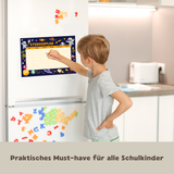 Friendly Fox magnetischer Stundenplan Weltraum, 1x DIN A4 Kinder Stundenplan abwischbar, Stundenplan 1. Klasse Junge Mädchen