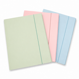 Friendly Fox 3 Stück Sammelmappen DIN A4 mit Gummizug für Schule, Büro, Studium & Zuhause – Eckspannmappe in Pastell Rosa, Blau & Grün