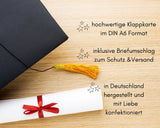 Friendly Fox Gratuliere Karte, 1x Glückwunschkarte zur bestandenen Prüfung, Abikarte Abschlusskarte DIN A6, Karte Gratulation Abitur Ausbildung Abschluss Prüfung Studium