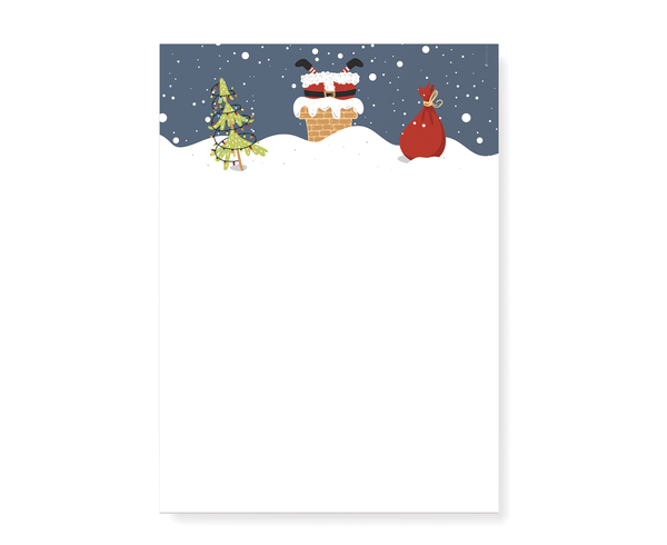 Friendly Fox Briefpapier Weihnachtsmann, Weihnachtsbriefpapier Santa Claus, Wunschzettel Papier, 50 Bögen Briefpapier DIN A4 Winter Weihnachten Briefpapier Kinder