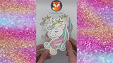 Friendly Fox Einhorn Einladung, 12x Einhorn Einladungskarten Kindergeburtstag Einhorn Party, Geburtstagseinladung in Einhorn-Form
