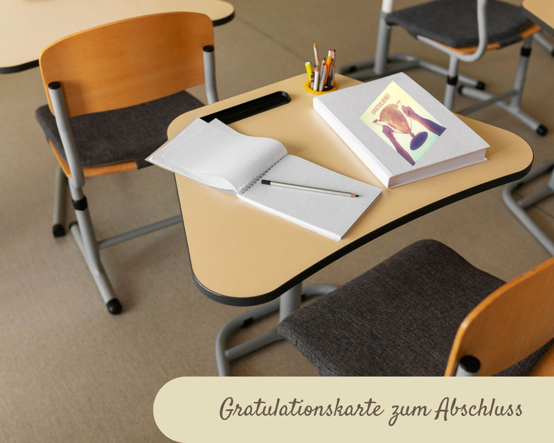 Friendly Fox Gratuliere Karte, 1x Glückwunschkarte zur bestandenen Prüfung, Abikarte Abschlusskarte DIN A6, Karte Gratulation Abitur Ausbildung Abschluss Prüfung Studium