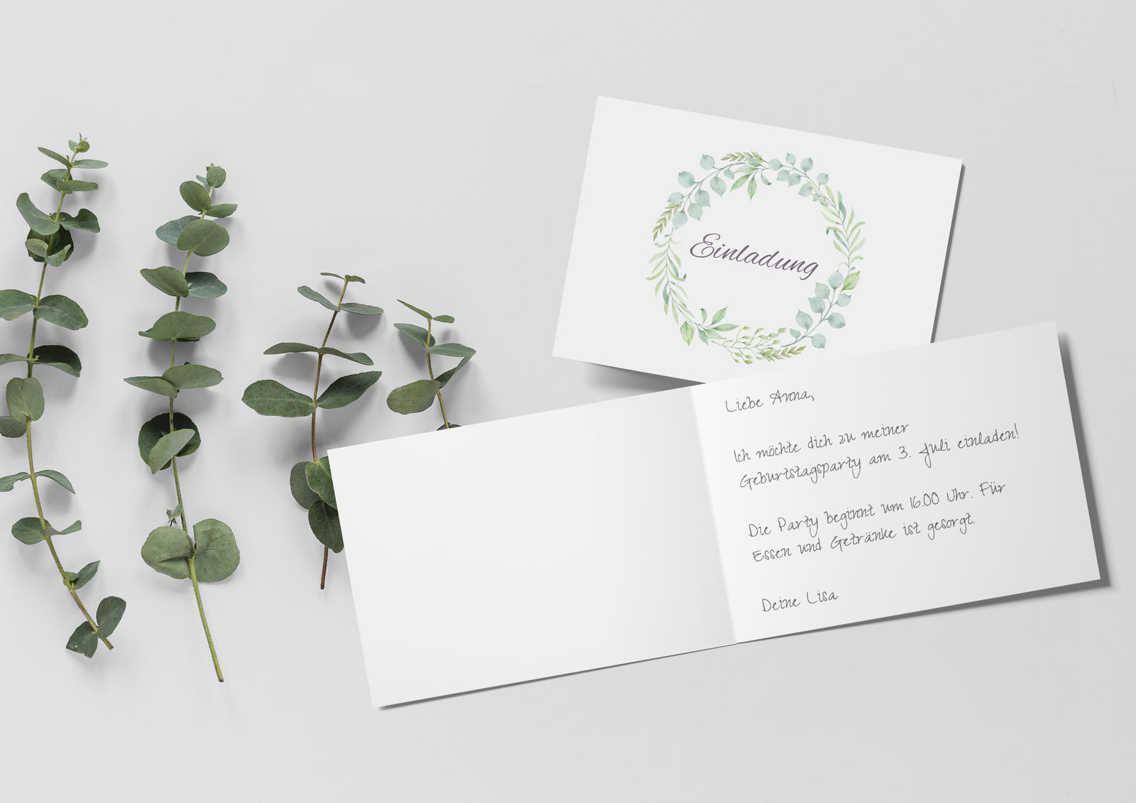 Frosch Mit Blume – Klappkarte Für Einladungen (Geburtstag, Hochzeit, Taufe) Inkl. Umschlag | Made In Germany