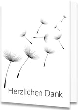 Danksagungskarte mit Pusteblume