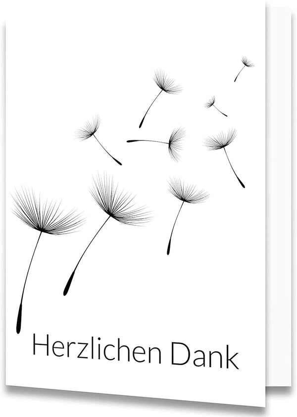 Danksagungskarte mit Pusteblume