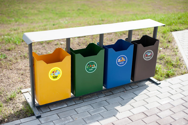 Hochwertige Recycling Mülleimer Aufkleber für draußen und drinnen