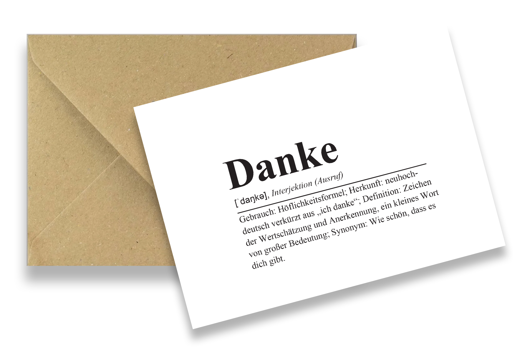 Friendly Fox Dankeskarten Definition, 12x Dankeschön Karten Danke Defi