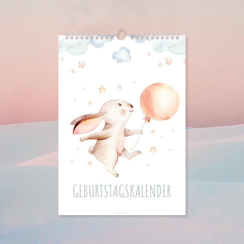 Friendly Fox Geburtstagskalender Waldtiere, Ewiger Kalender für Geburtstage, Immerwährender Geburtstagskalender A4, Wald Freunde