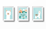 Friendly Fox Kinderzimmer Poster, 3x DIN A4 Kunstdruck für Kinder, Kinder Poster Set