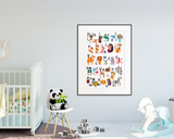 Kinderzimmer mit Tier ABC Poster