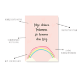 Friendly Fox Kinderzimmer Poster, 3x DIN A4 Kunstdruck für Kinder, Kinder Poster Set