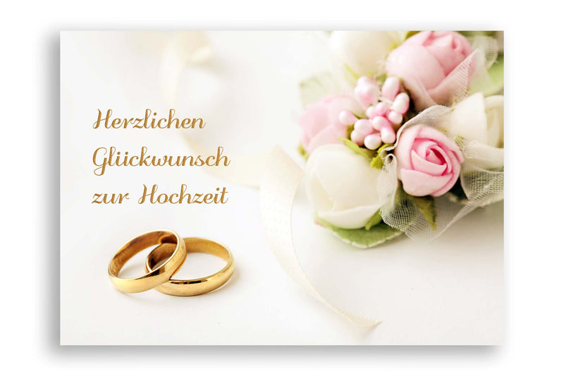 Hochzeitskarte mit Ehering Motiv